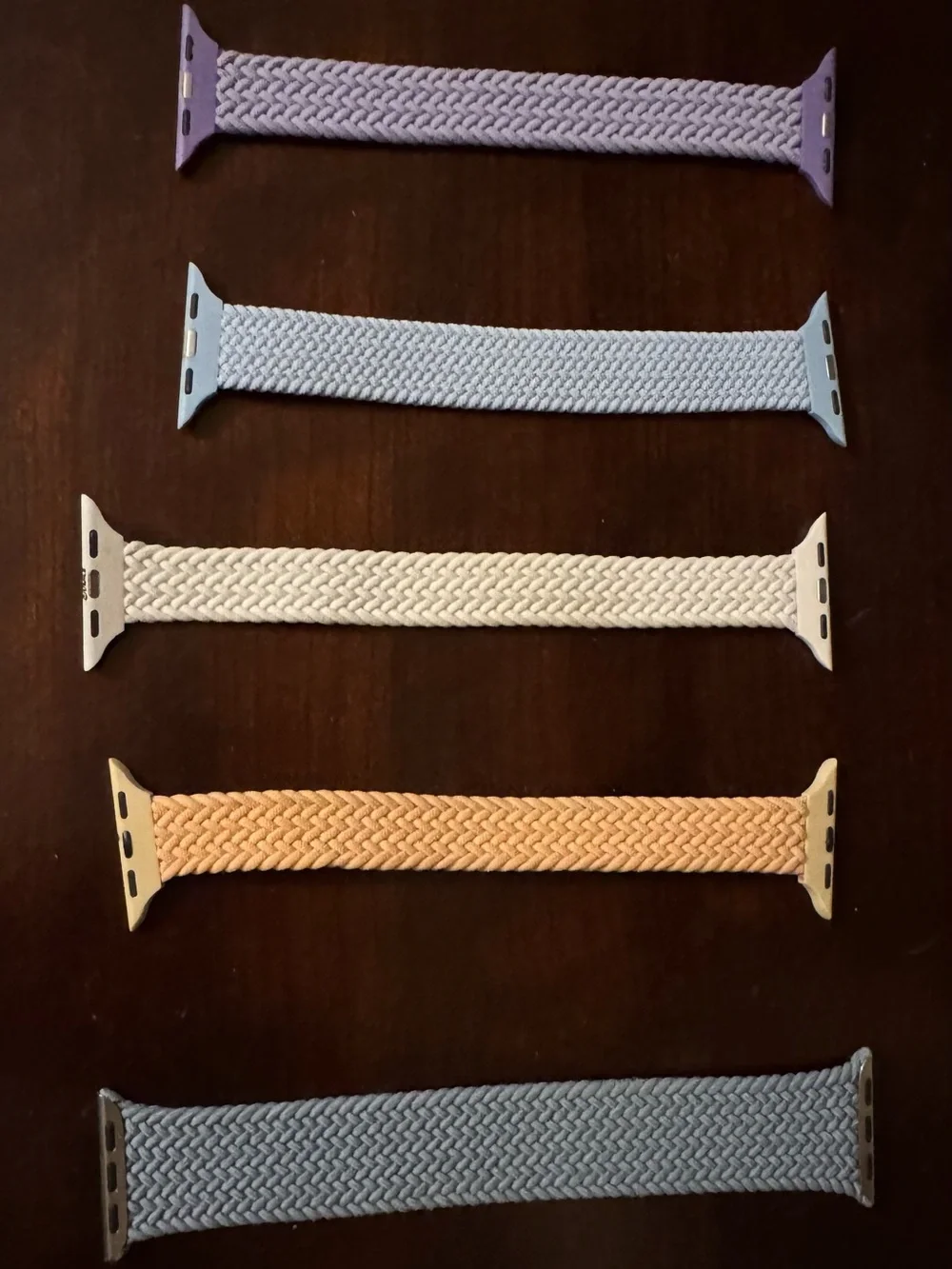 Solace and Apple Braided Elastic Watch Bands Set - Pastel Mix